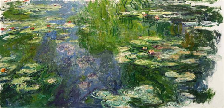 Water Lilies, Emerald Reflections by Claude Monet | Monet Reproduction
