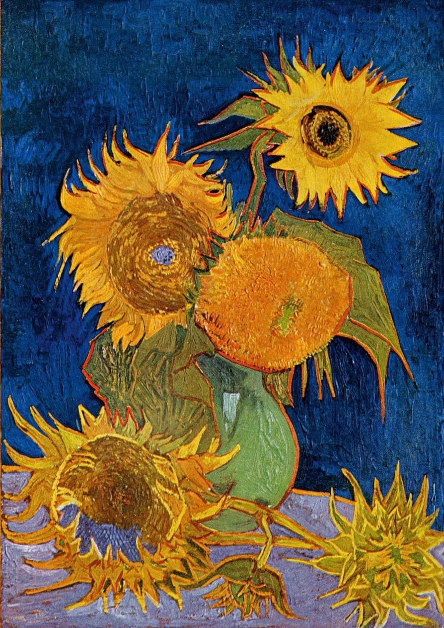 Six Sunflowers (1888) by Van Gogh — Destroyed Painting from the Sunflower Series