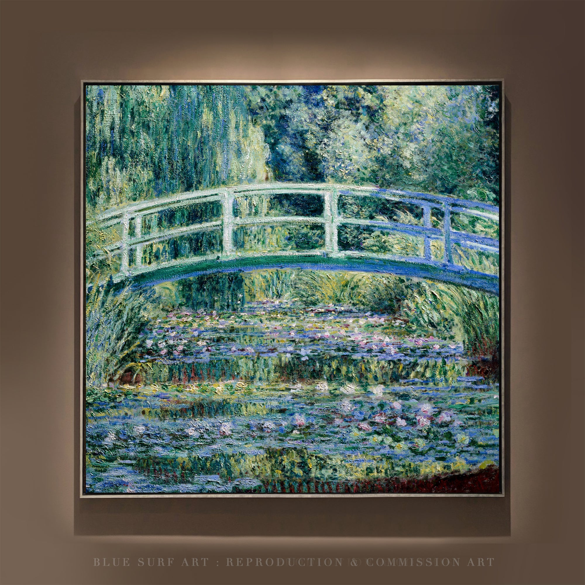 Water Lilies and Japanese Bridge 1899 Claude Monet Reproduction Art