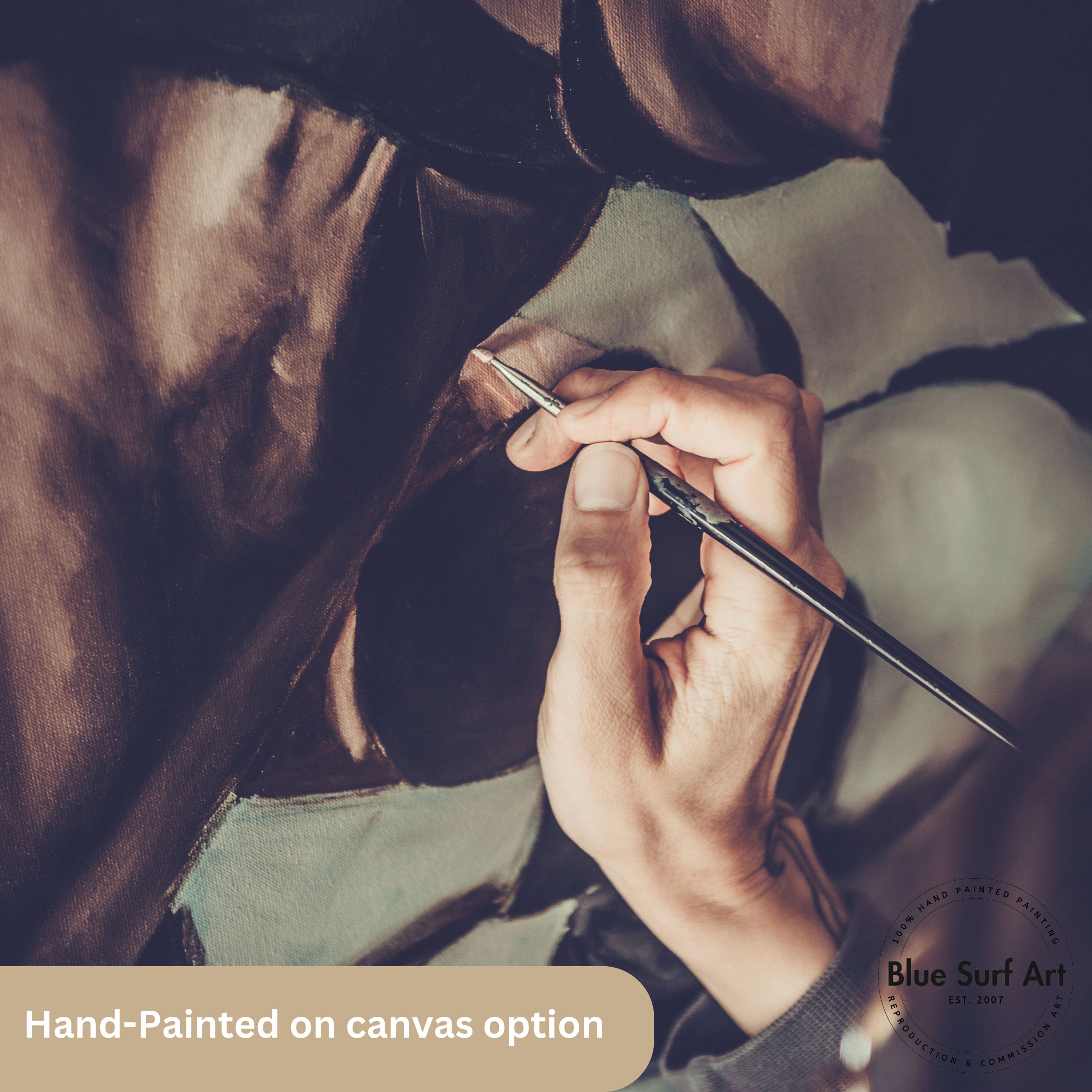 Hand-painted oil on canvas by Blue Surf Art