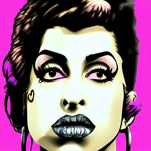 Amy Winehouse POP ART Wall Art Original Oil Painting on Canvas