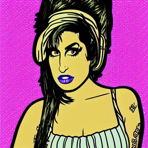 Amy Winehouse POP ART Wall Art Original Oil Painting on Canvas