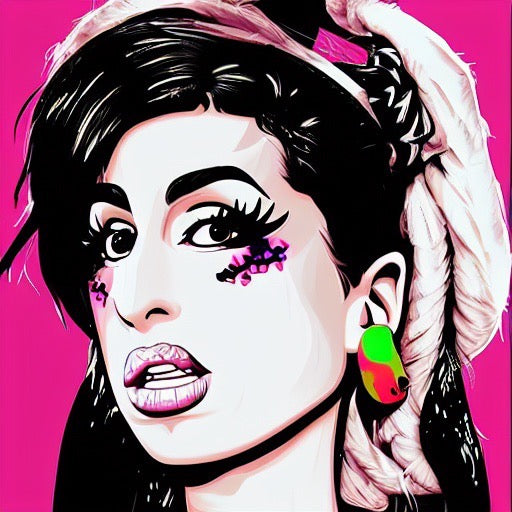 Amy Winehouse POP ART Wall Art Original Oil Painting on Canvas