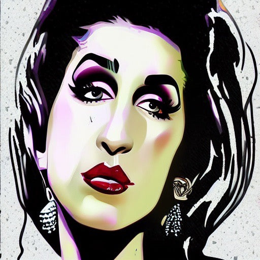 Amy Winehouse POP ART Wall Art Original Oil Painting on Canvas