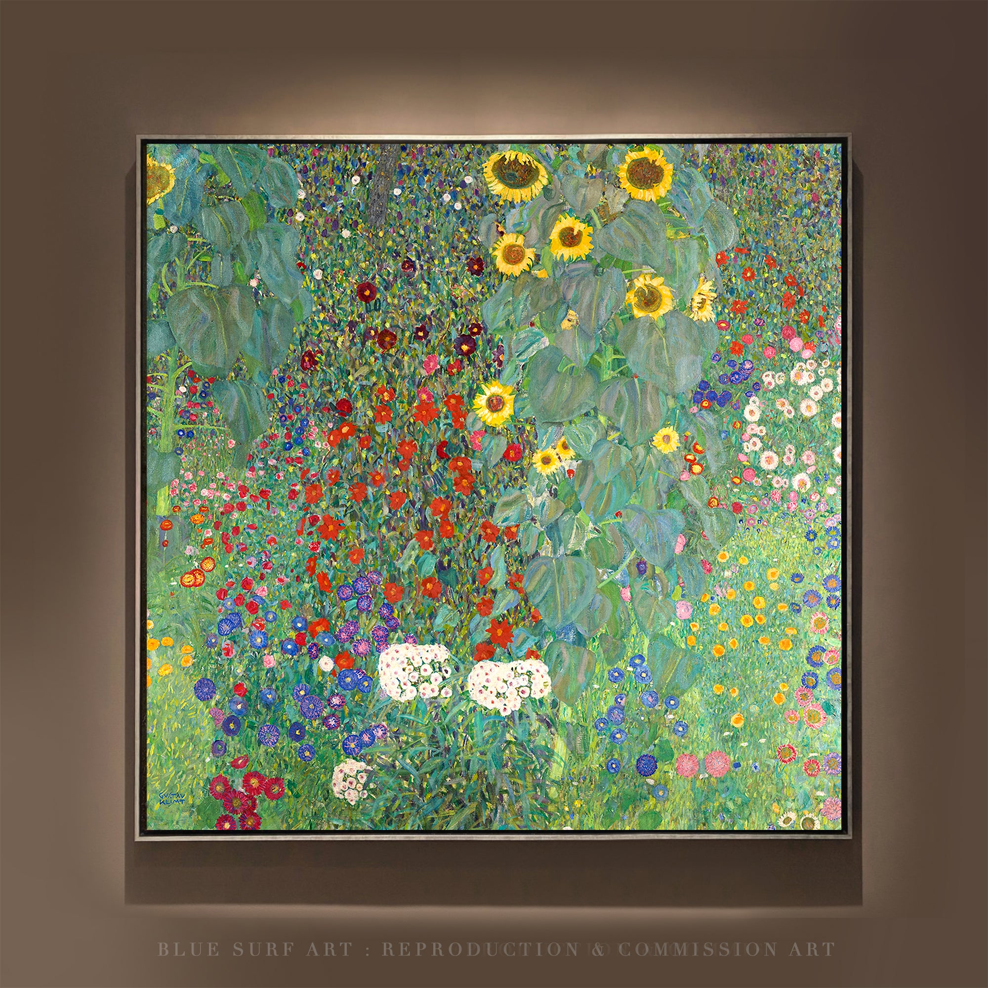 Farm Garden with Sunflowers Gustav Klimt Reproduction Museum Quality