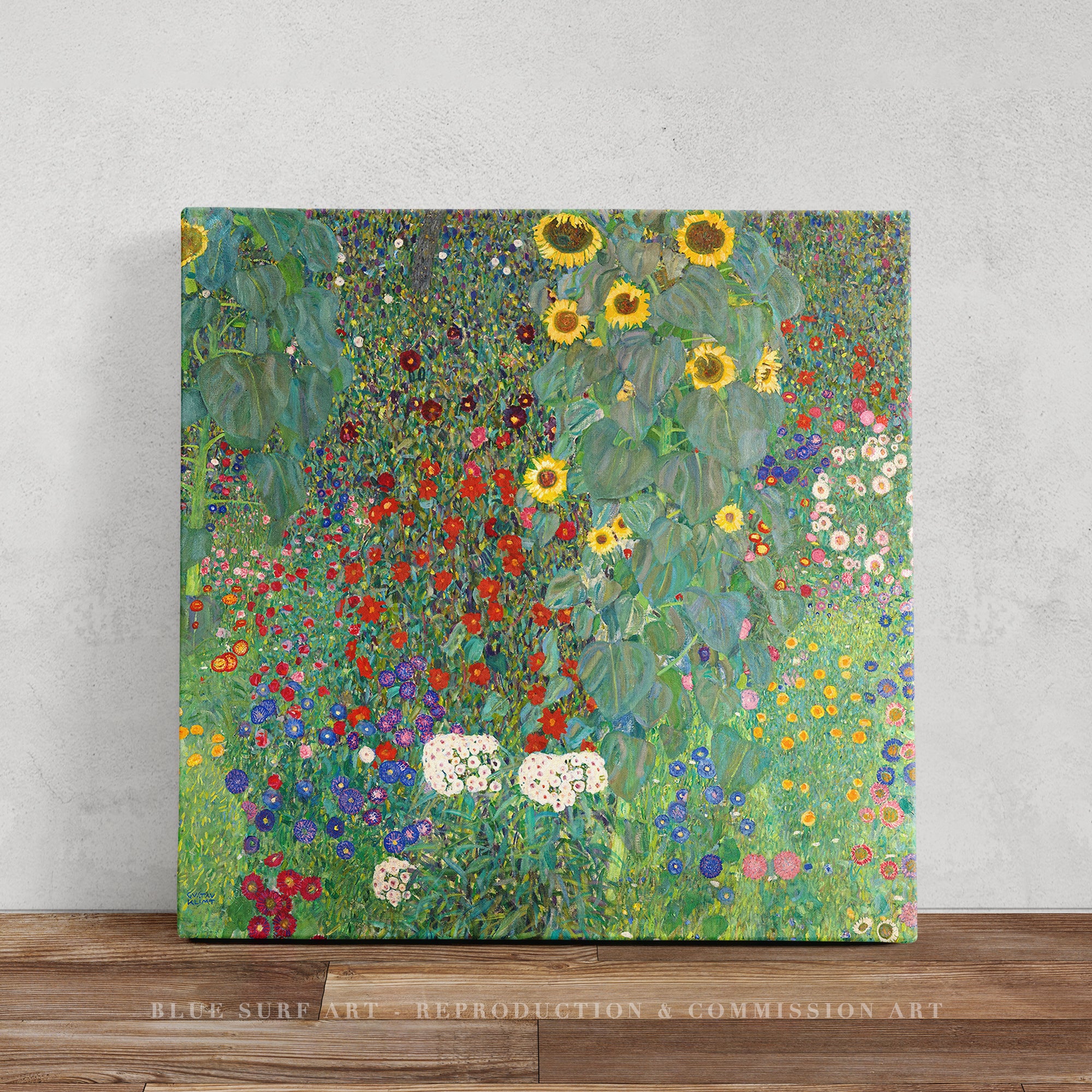 Farm Garden with Sunflowers Gustav Klimt Reproduction Museum Quality