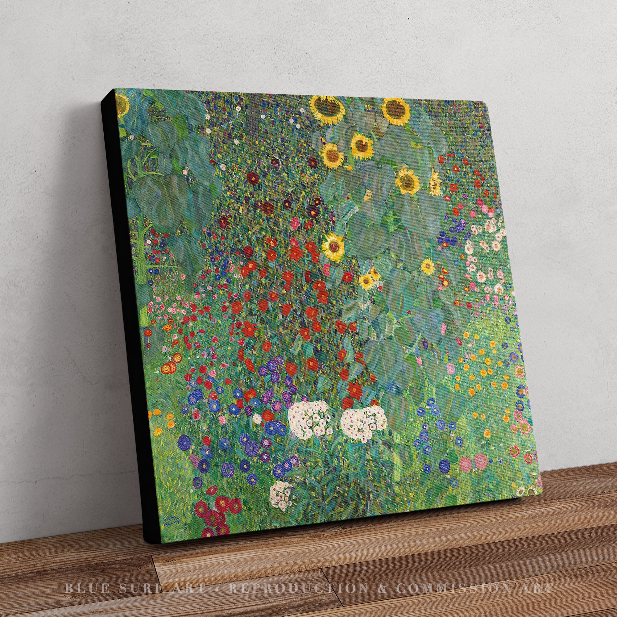 Farm Garden with Sunflowers Gustav Klimt Reproduction Museum Quality