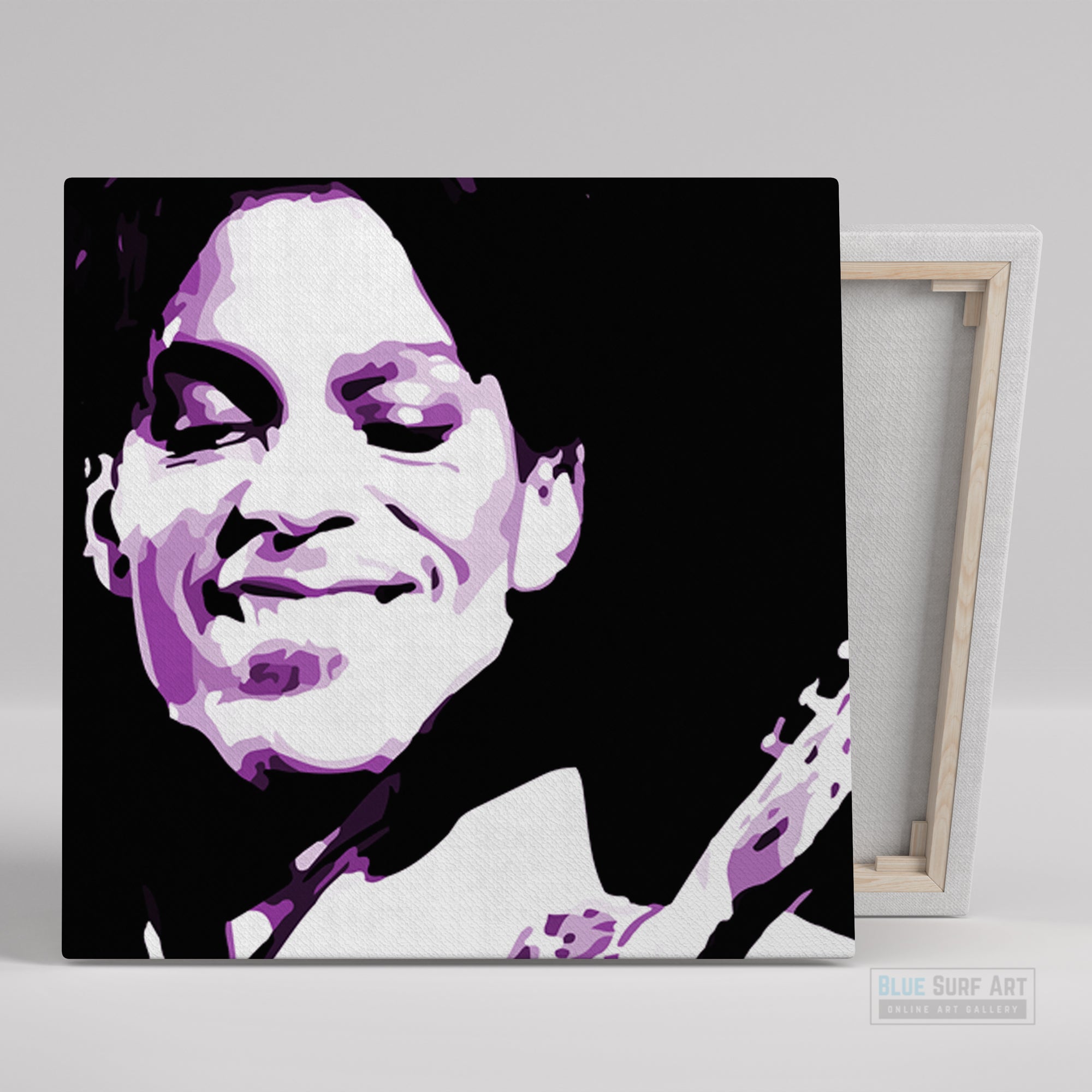 Prince Rogers Nelson Wall Art Purple Rain Pop Art Original Oil Painting on Canvas by Blue Surf Art