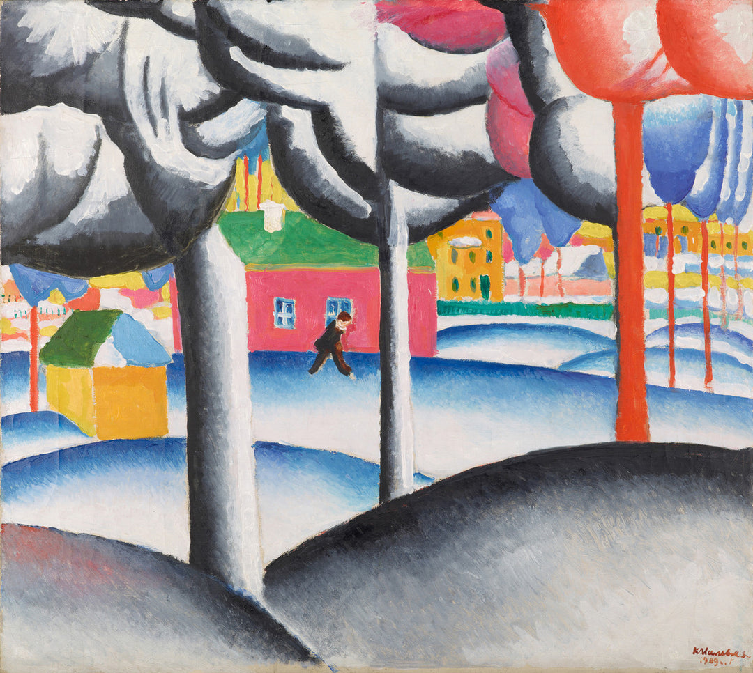 Winter Landscape Painting by Kazimir Malevich