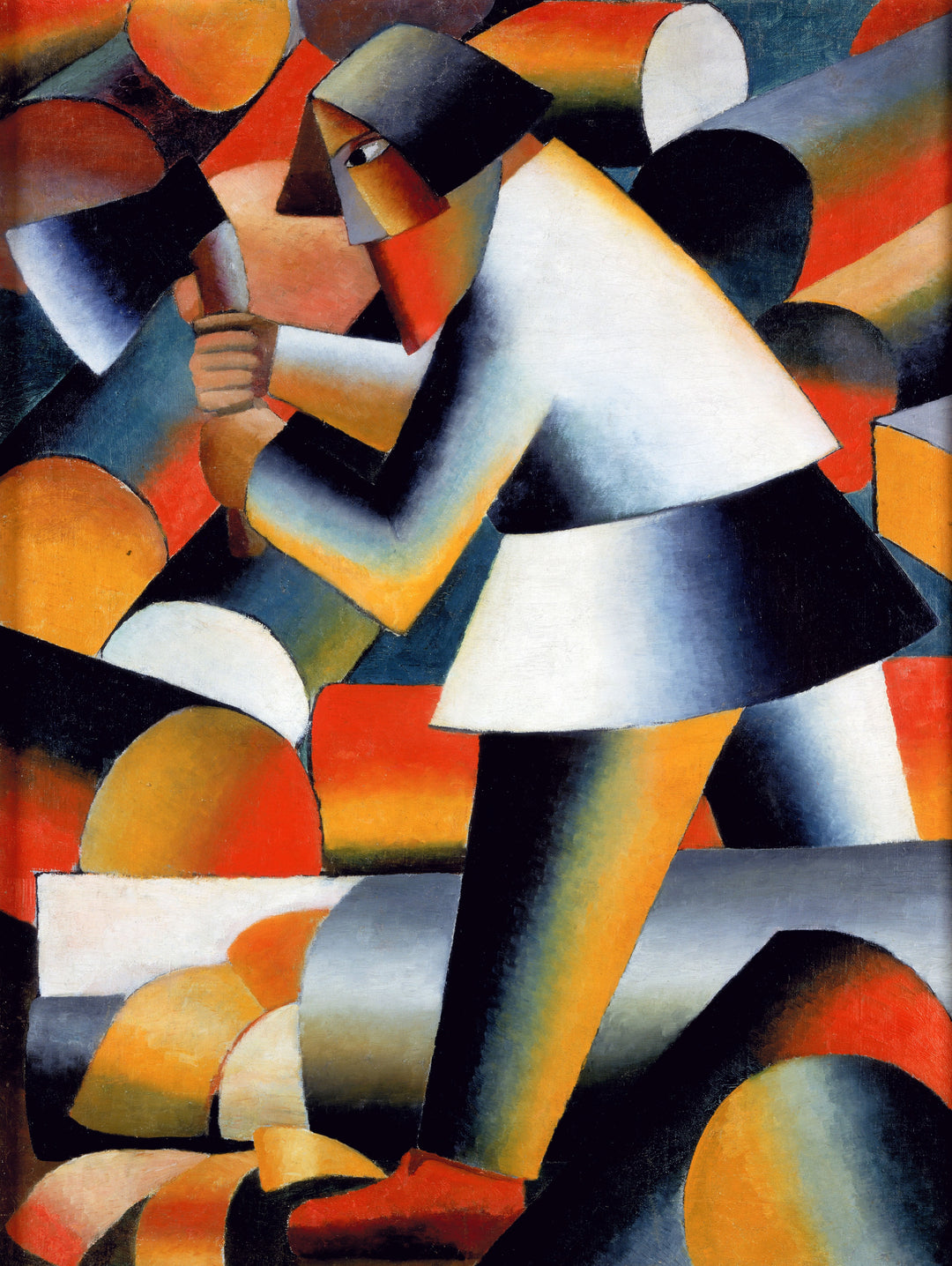 Woodcutter Painting by Kazimir Malevich