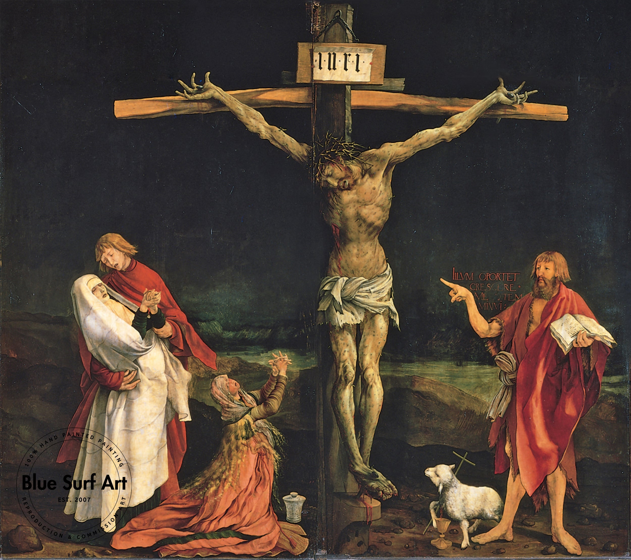 The Crucifixion by Matthias Grünewald – Blue Surf Art