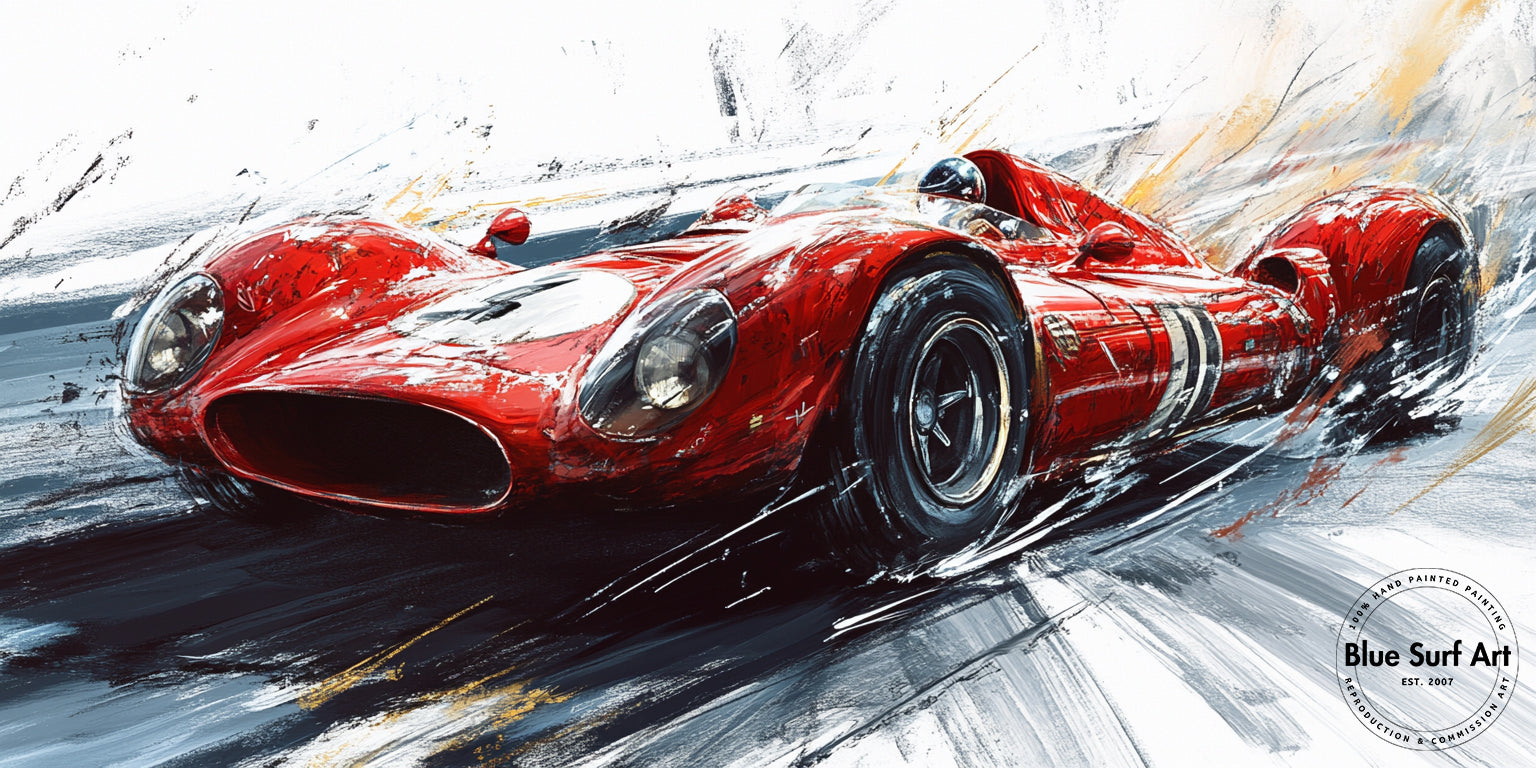 Crimson Velocity – Classic Racing Legend