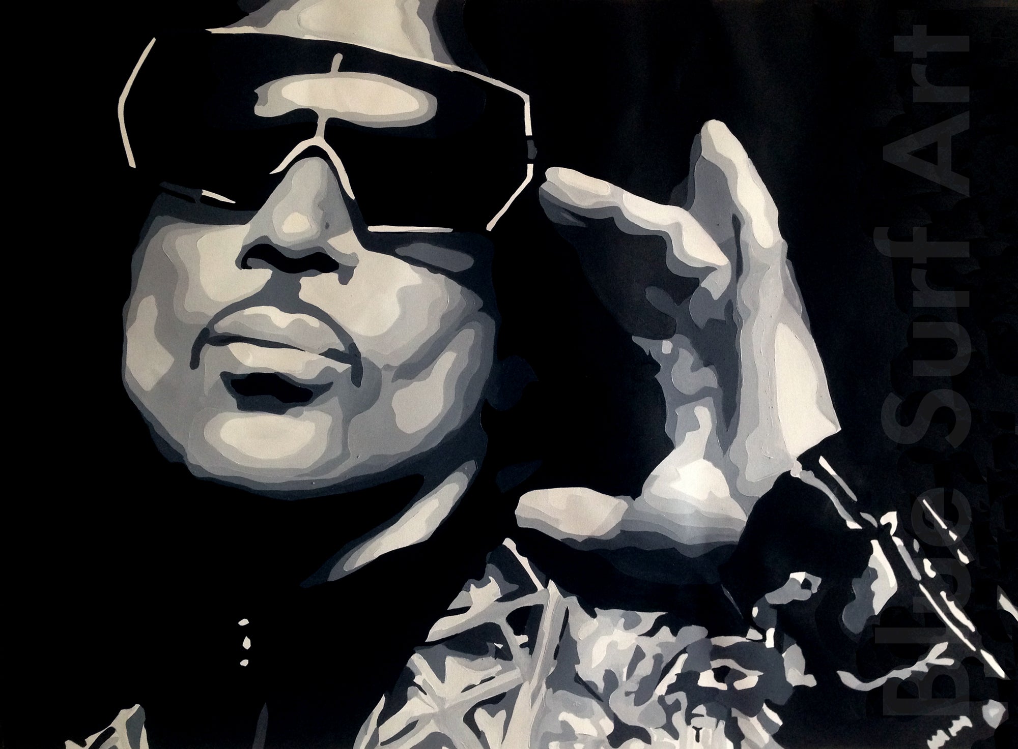 Prince Rogers Nelson Pop Art Original Hand Painted Wall Art Painting