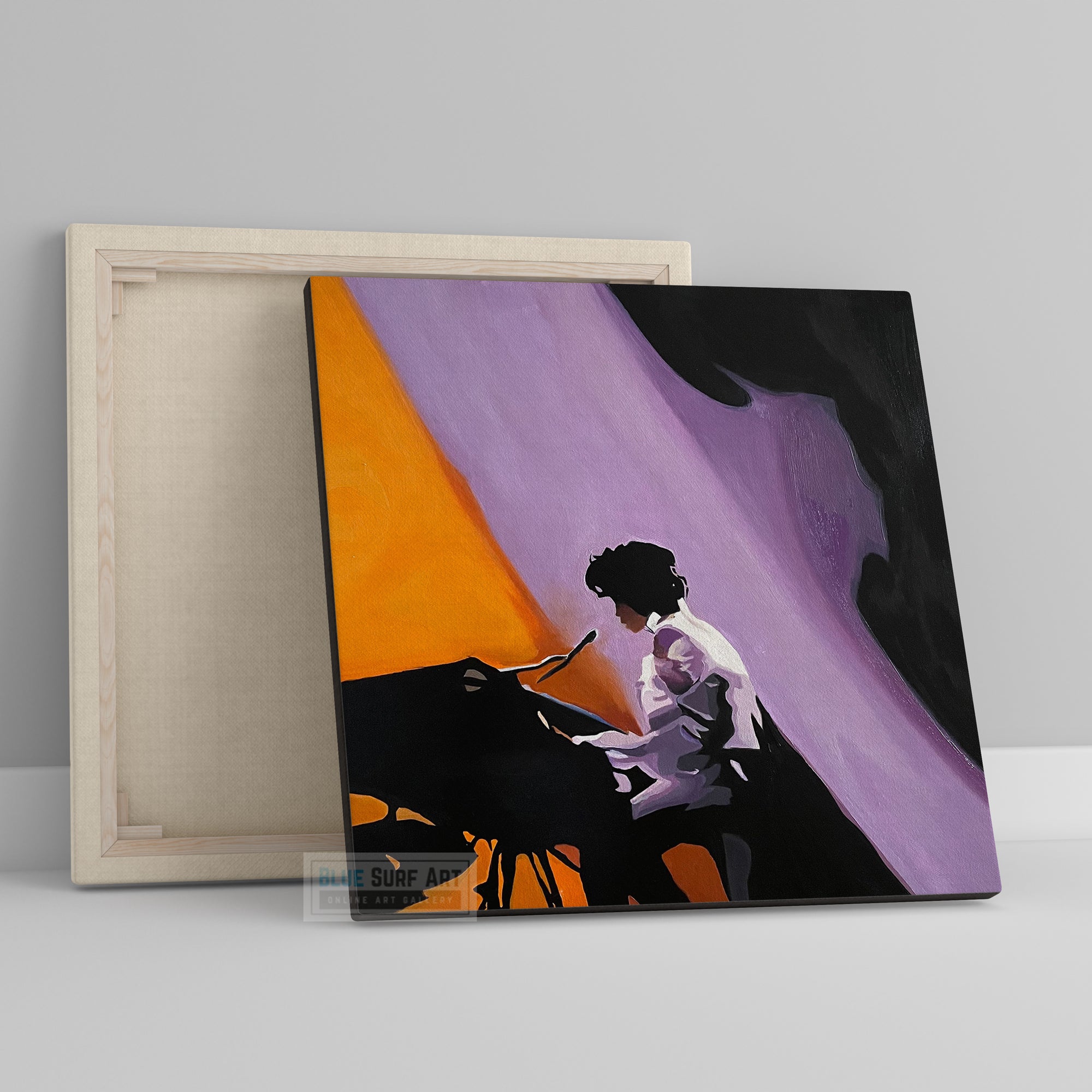 Prince Rogers Nelson Wall Art Prince on Stage Play the Piano Painting. Prince Rogers Nelson Pop Art Painting, Prince Fans Art Blue Surf Art