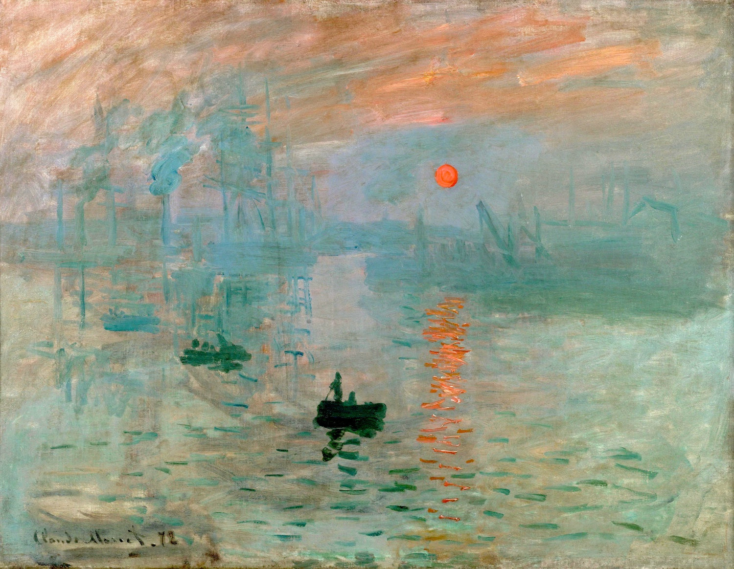 絵画 sunrise Impression Sunrise by Claude Monet I Blue Surf Art