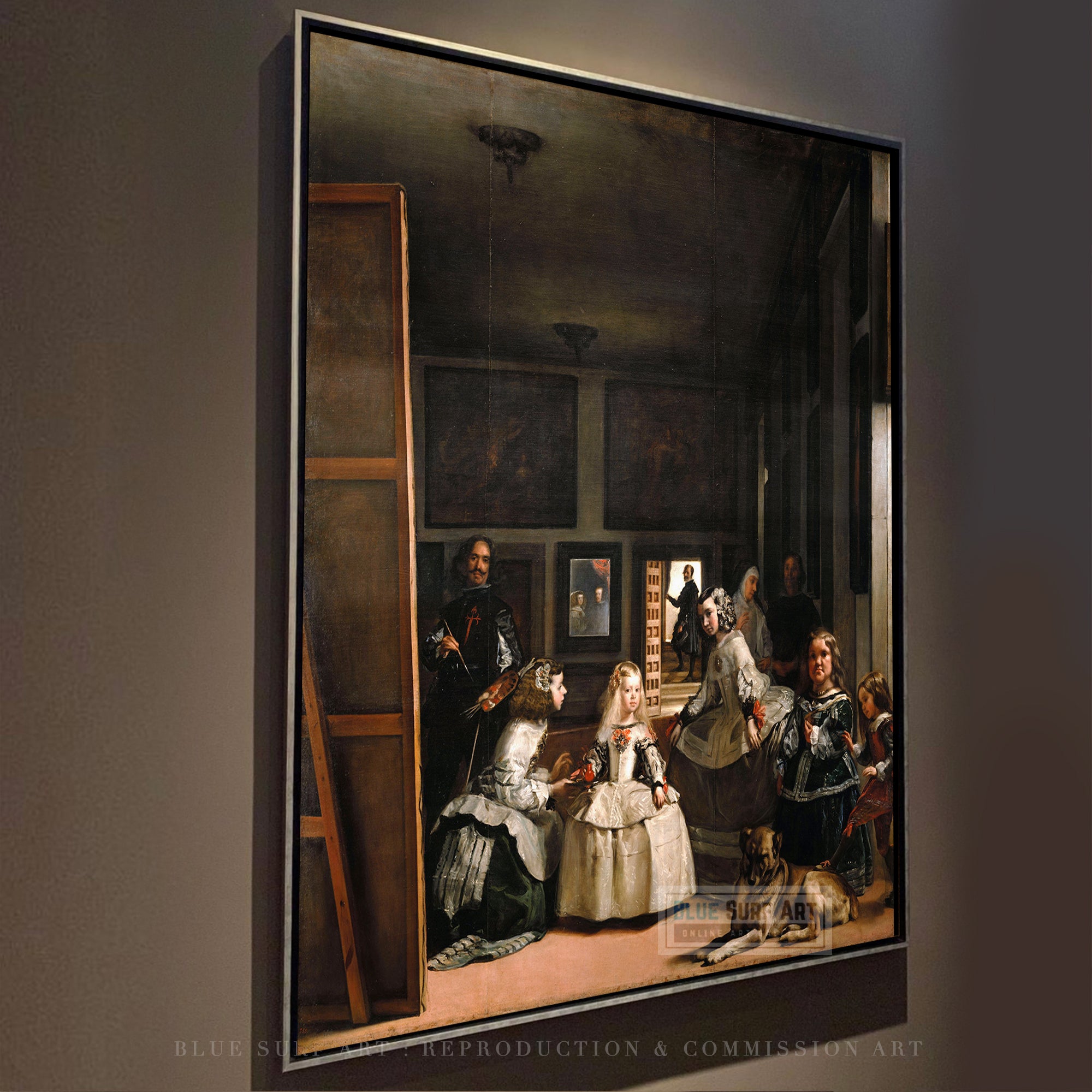Las Meninas (The Maids of Honor) or the Royal Family, 1656 by Diego Velazquez Reproduction Painting by Blue Surf Art