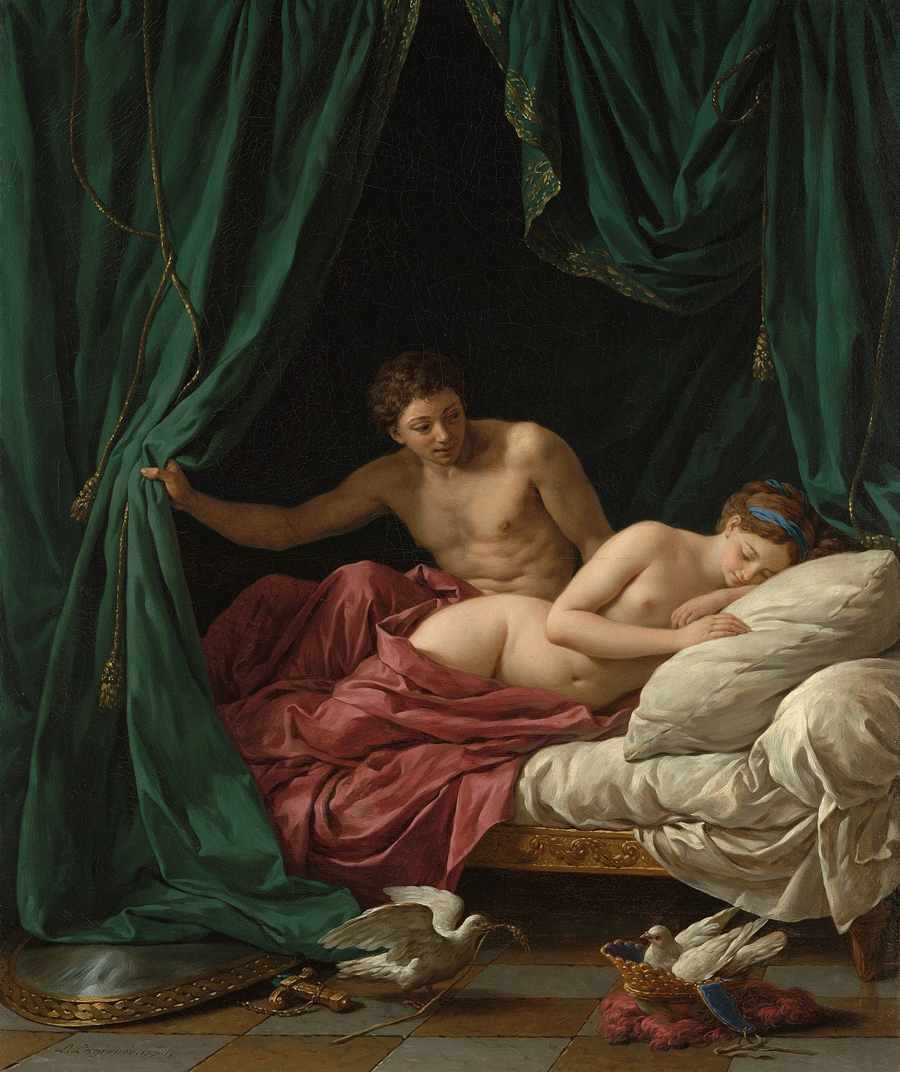 Mars And Venus Allegory Of Peace by Louis-Jean-François Lagrenée