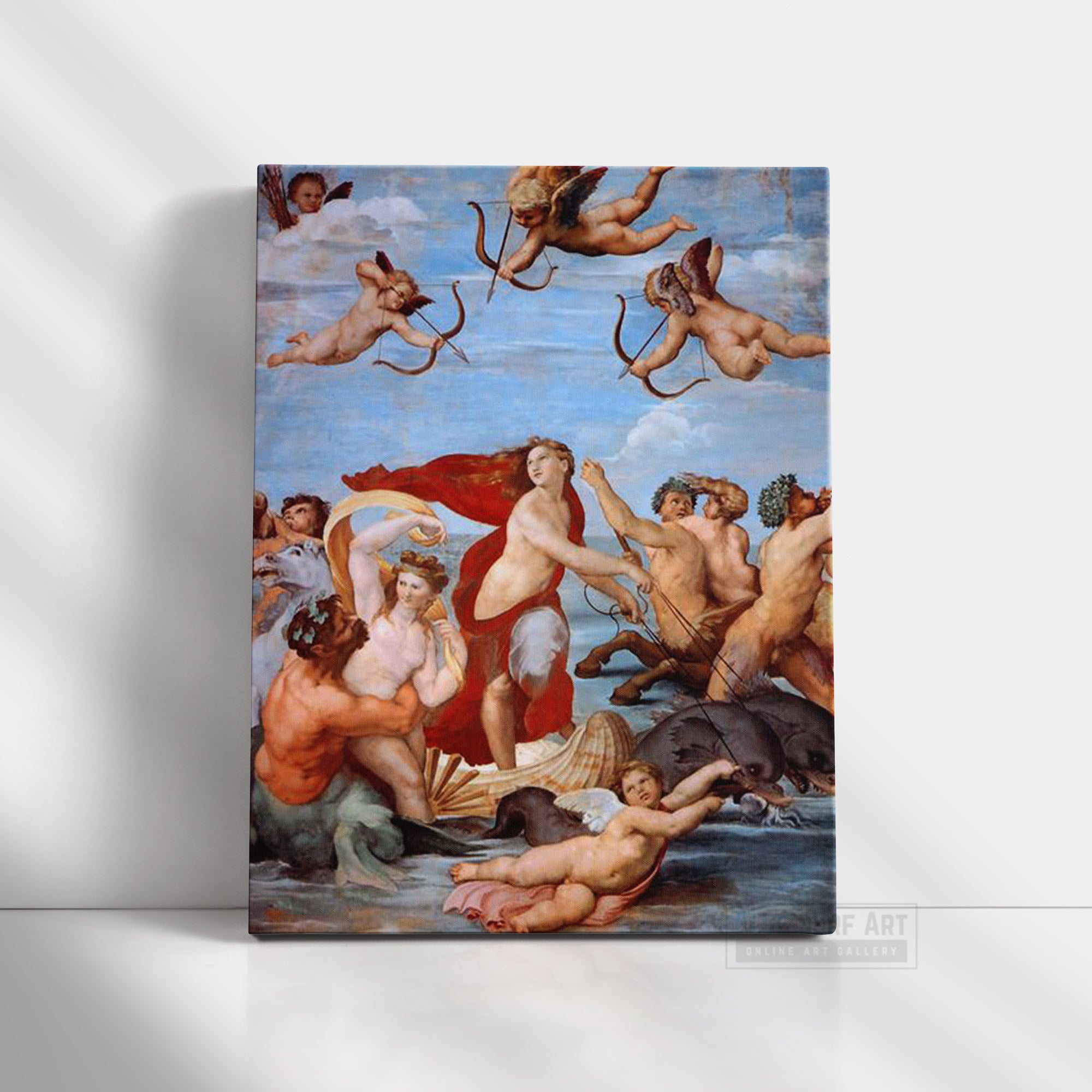 The Triumph of Galatea by Raphael. Raphael masterpiece, Raphael famous artwork, Raphael print, Raphael oil painting, Raphael poster art, Raphael reproduction - blue surf art