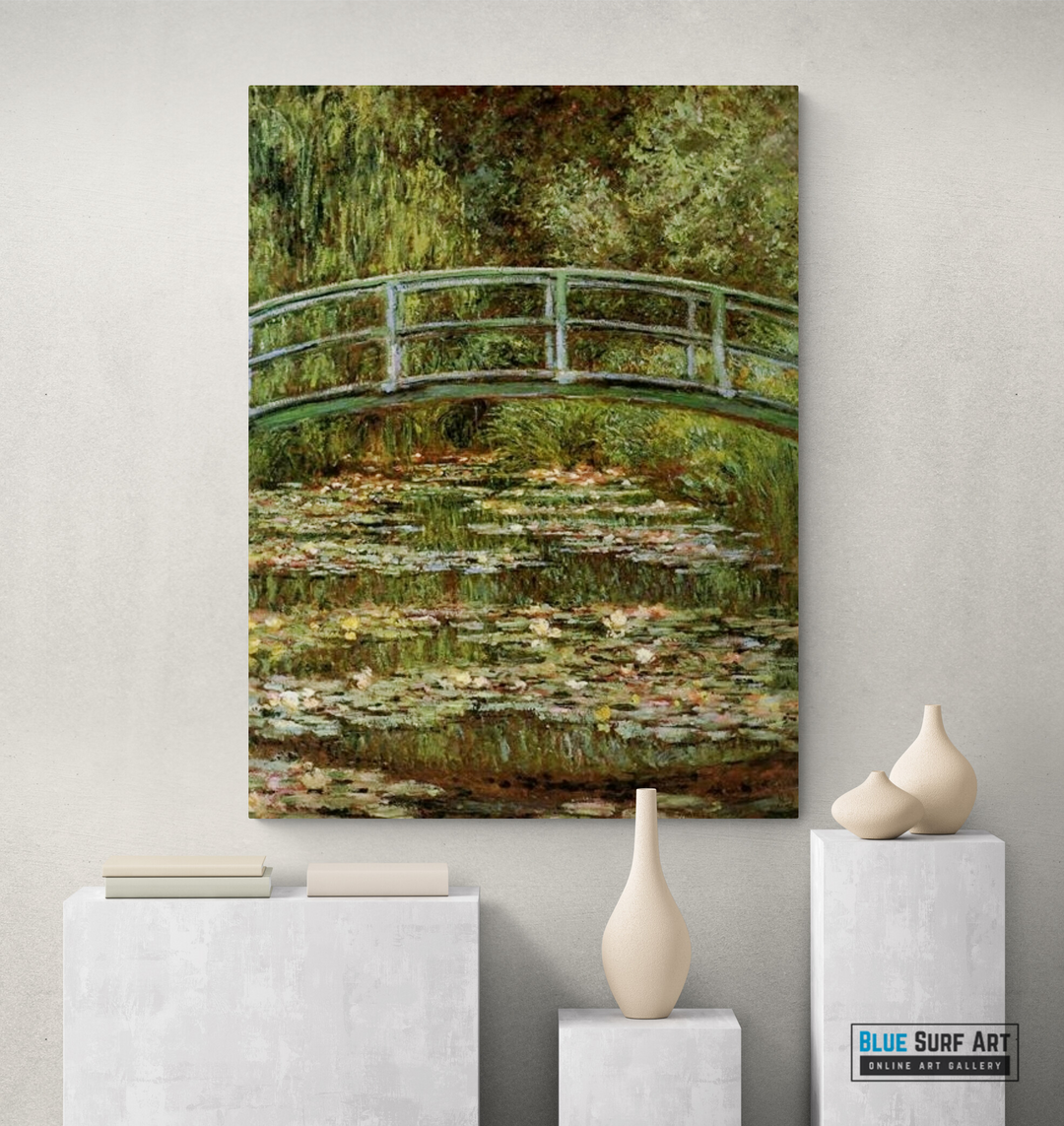 The Japanese Bridge by Claude Monet, Monet reproduction art, Monet wall art, Claude Monet painting art decor, Claude Monet art