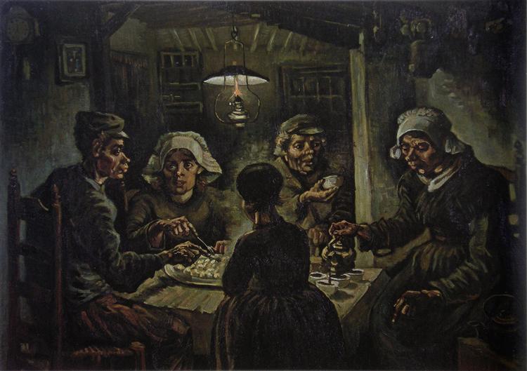 The Potato Eaters by Vincent Van Gogh I Blue Surf Art