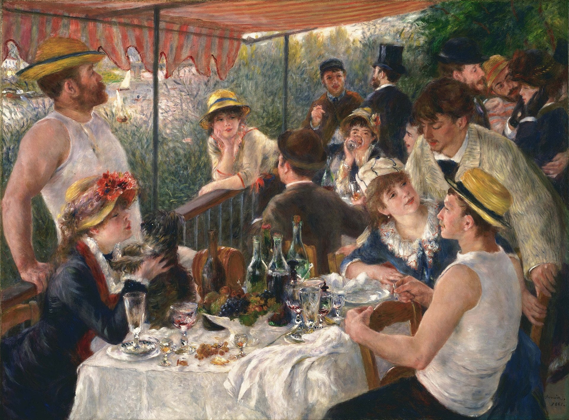 Luncheon of the Boating Party by Pierre-Auguste Renoir I Blue Surf Art