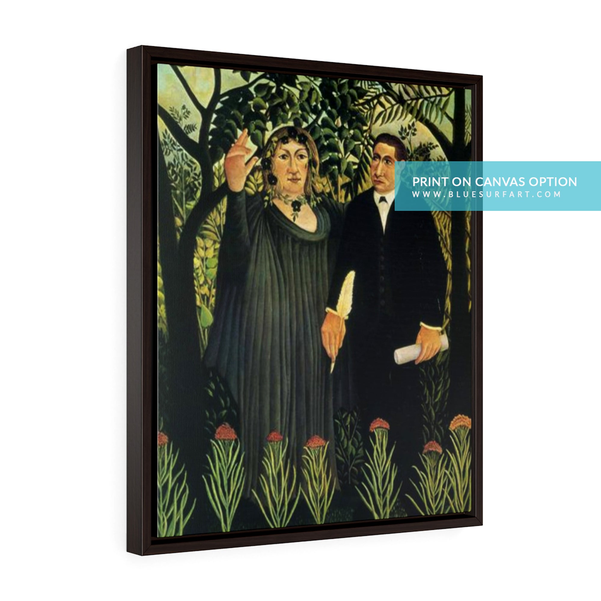 The Muse Inspiring the Poet by Henri Rousseau. 100% Handmade Reproduction