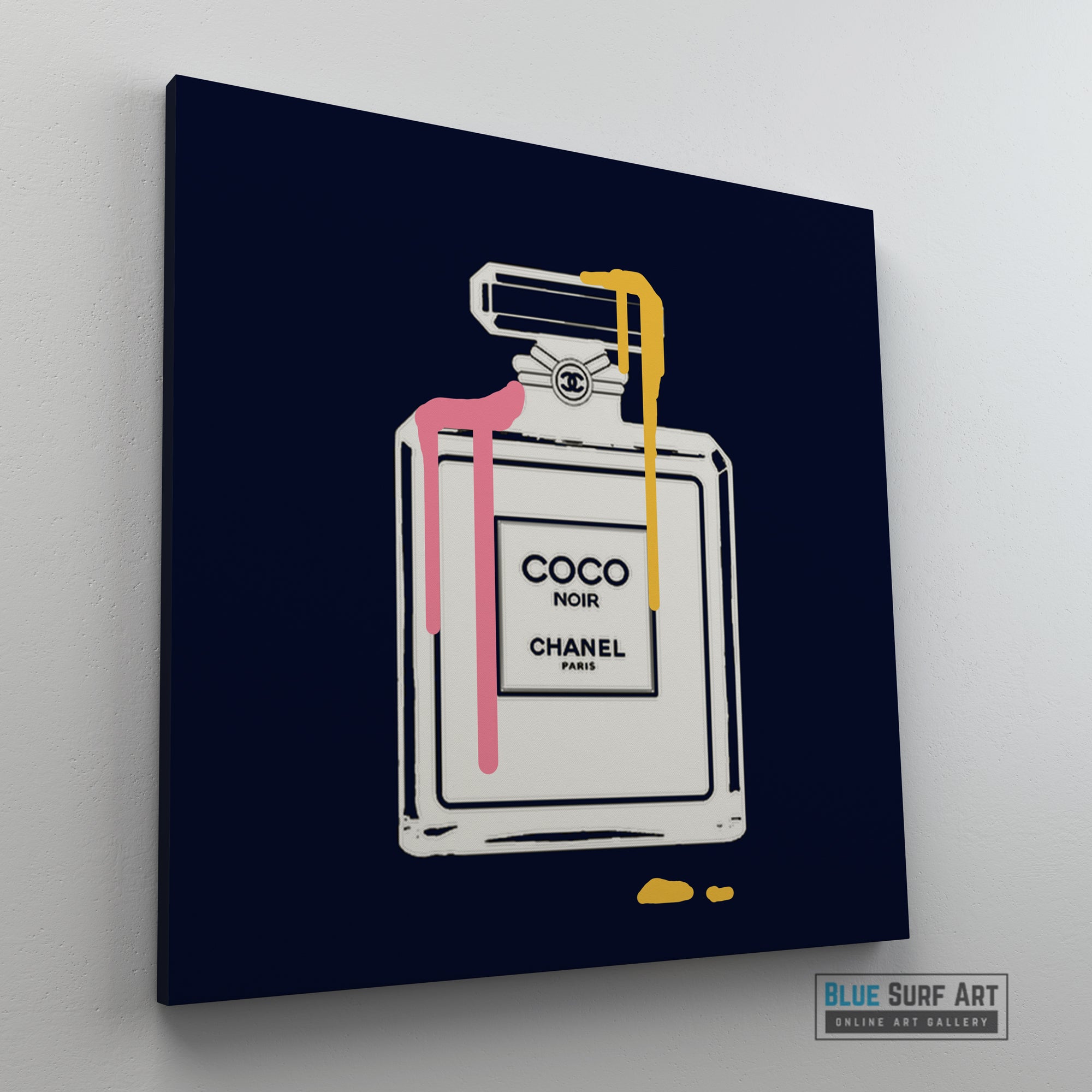 Dark Blue Perfume Fashion Canvas Art