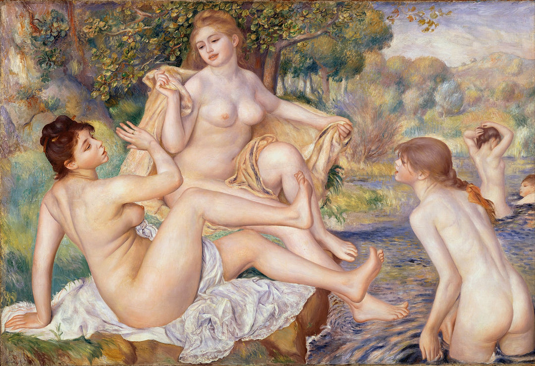 Les Grandes Baigneuses by Pierre-Auguste Renoir Reproduction for Sale by Blue Surf Art