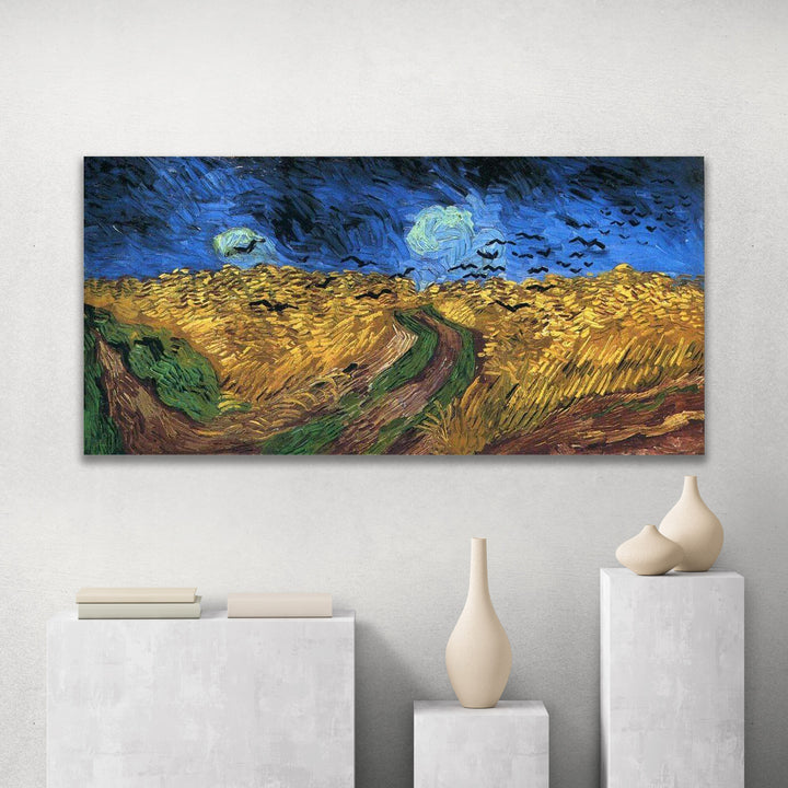 Wheatfield with Crows by Vincent van Gogh. Reproduction by Blue Surf Art