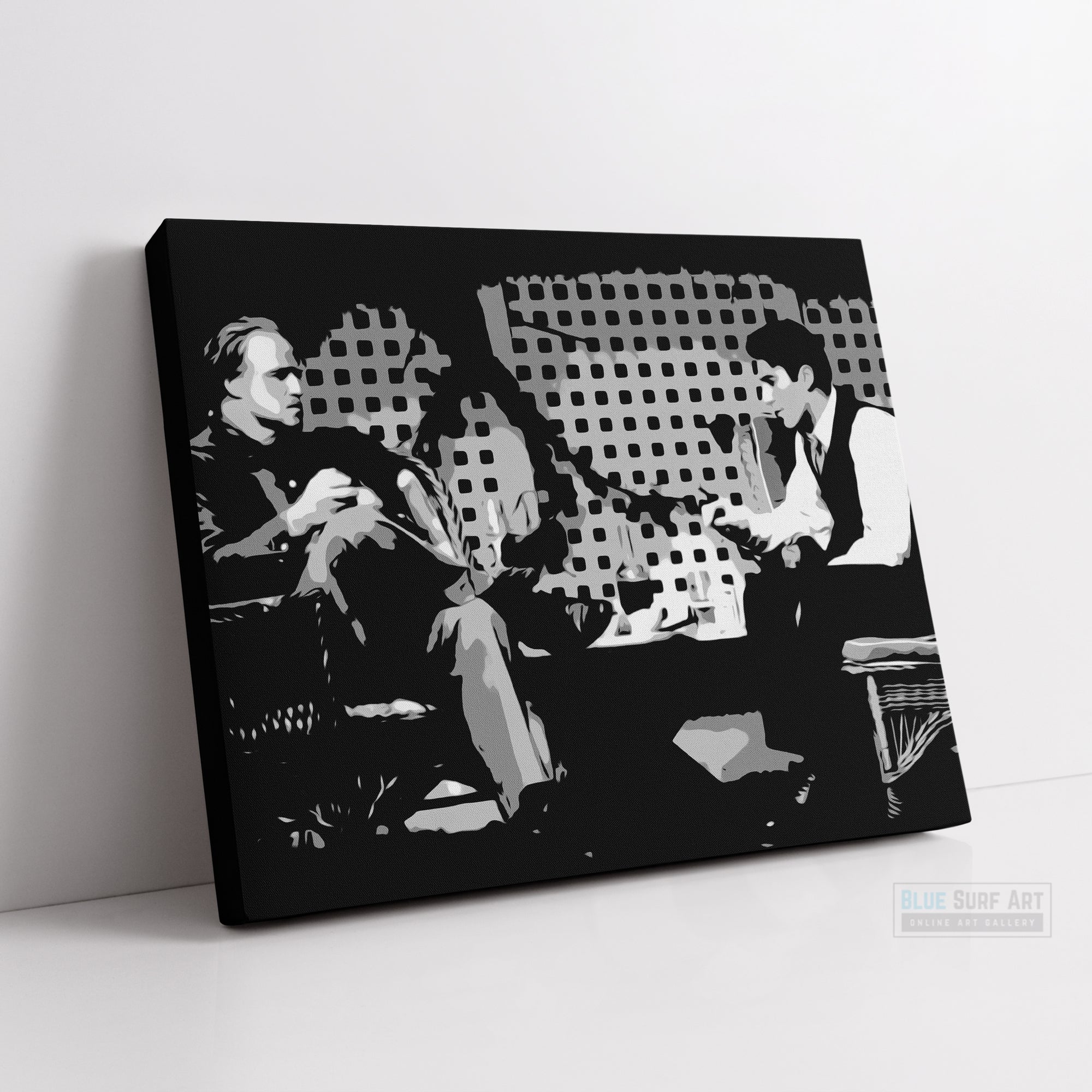 The Godfather Scene Wall Art Movies Original Oil on Canvas Painting Pop Art by Blue Surf Art - 2