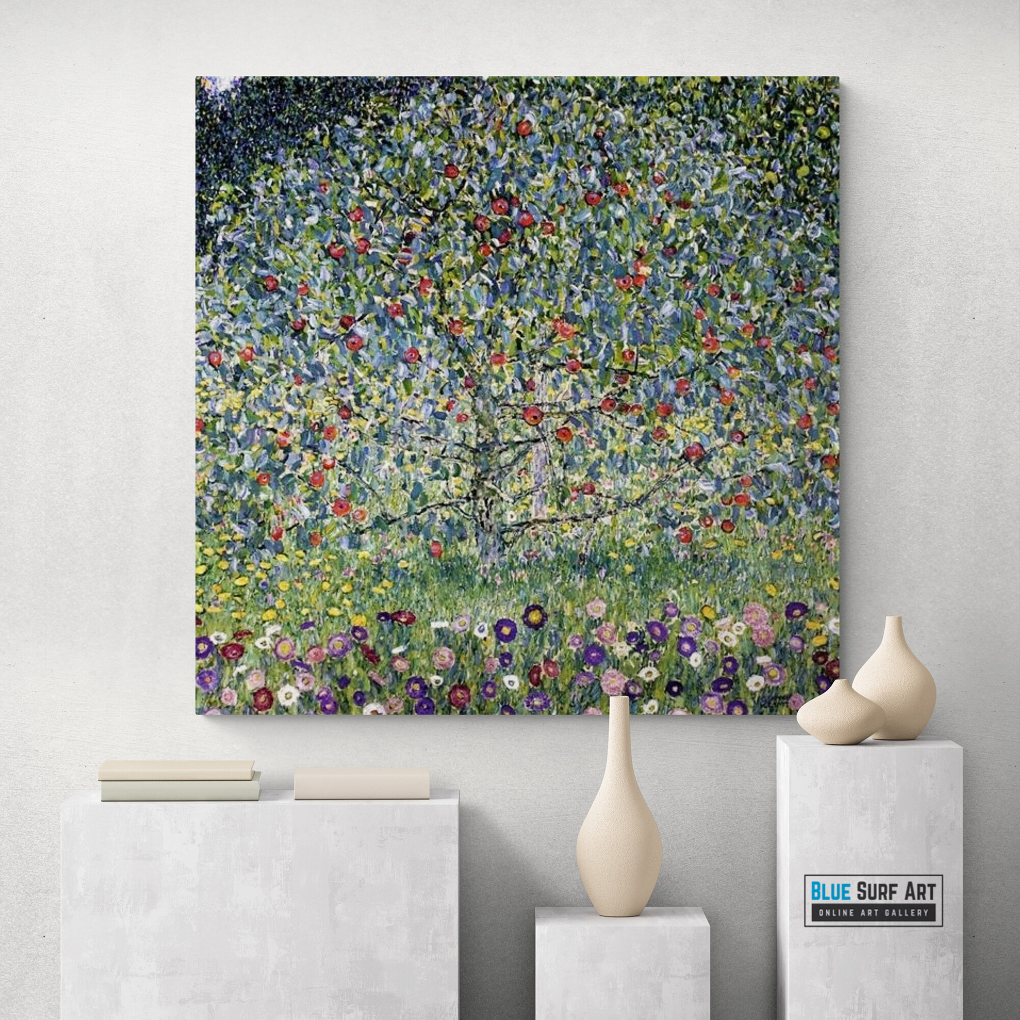 Apple Tree I by Gustav Klimt, reproduction painting, wall art painting, Klimt wall art, living room painting decor, most famous painting