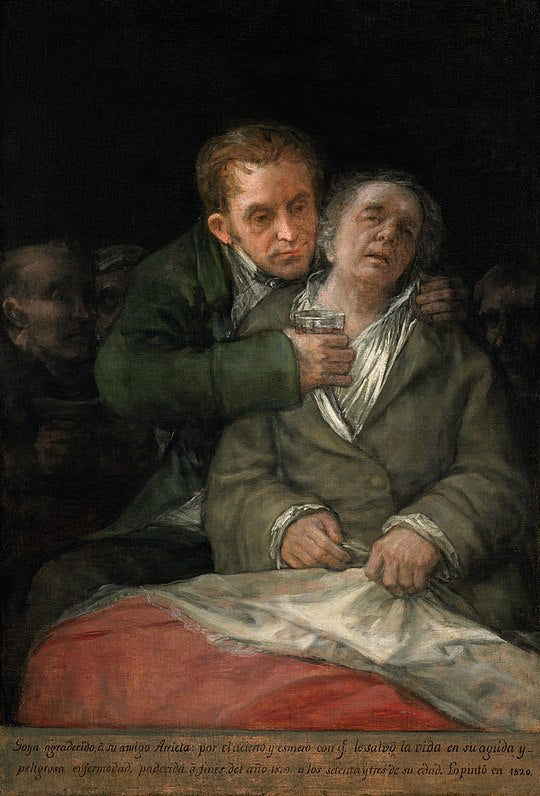 Self-portrait with Dr Arrieta by Francisco Goya Reproduction for Sale by Blue Surf Art