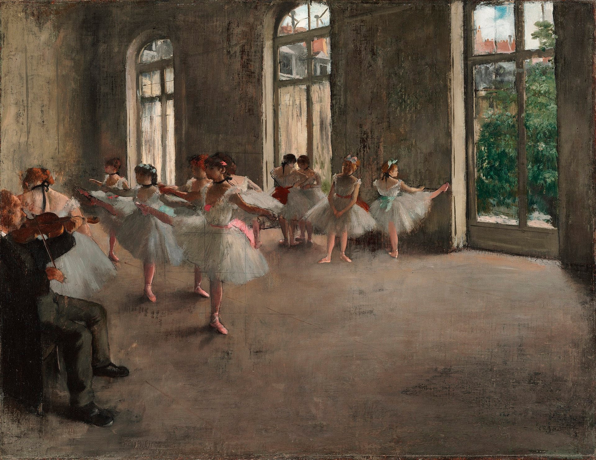 Ballet Rehearsal, 1873 Painting by Edgar Degas Reproduction Oil Painting by Blue Surf Art