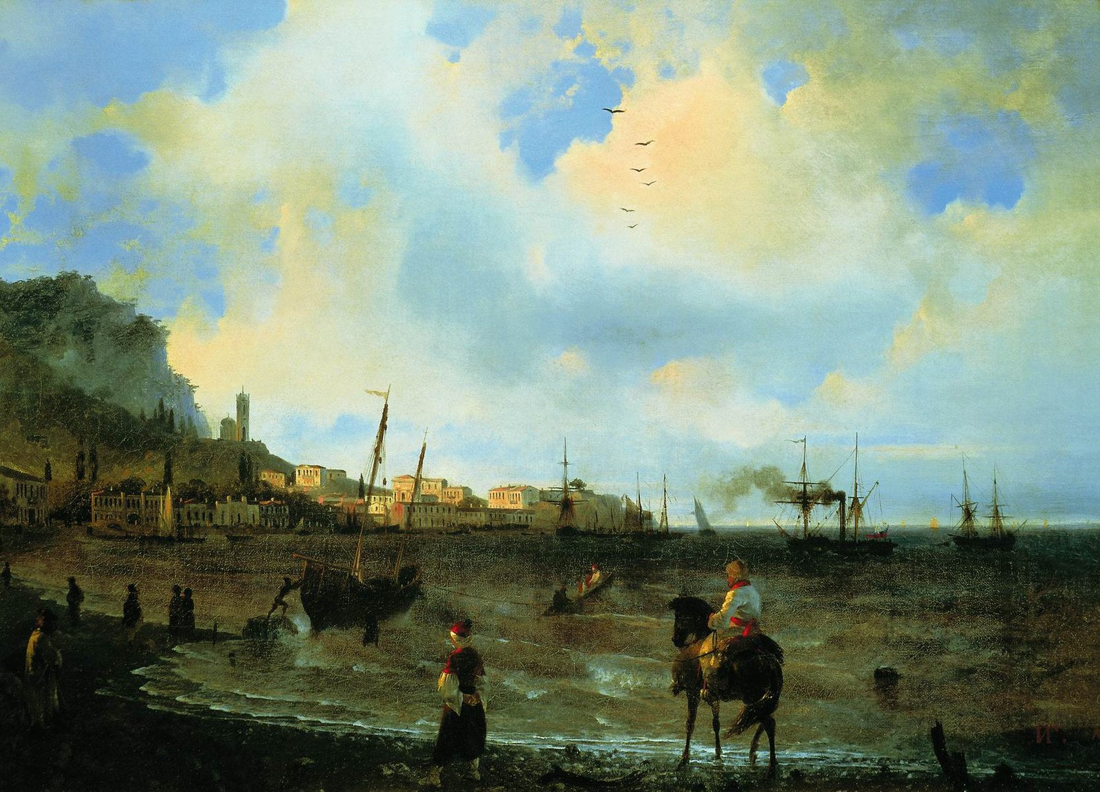 Jalta Painting by Ivan Aivazovsky Reproduction by blue surf art