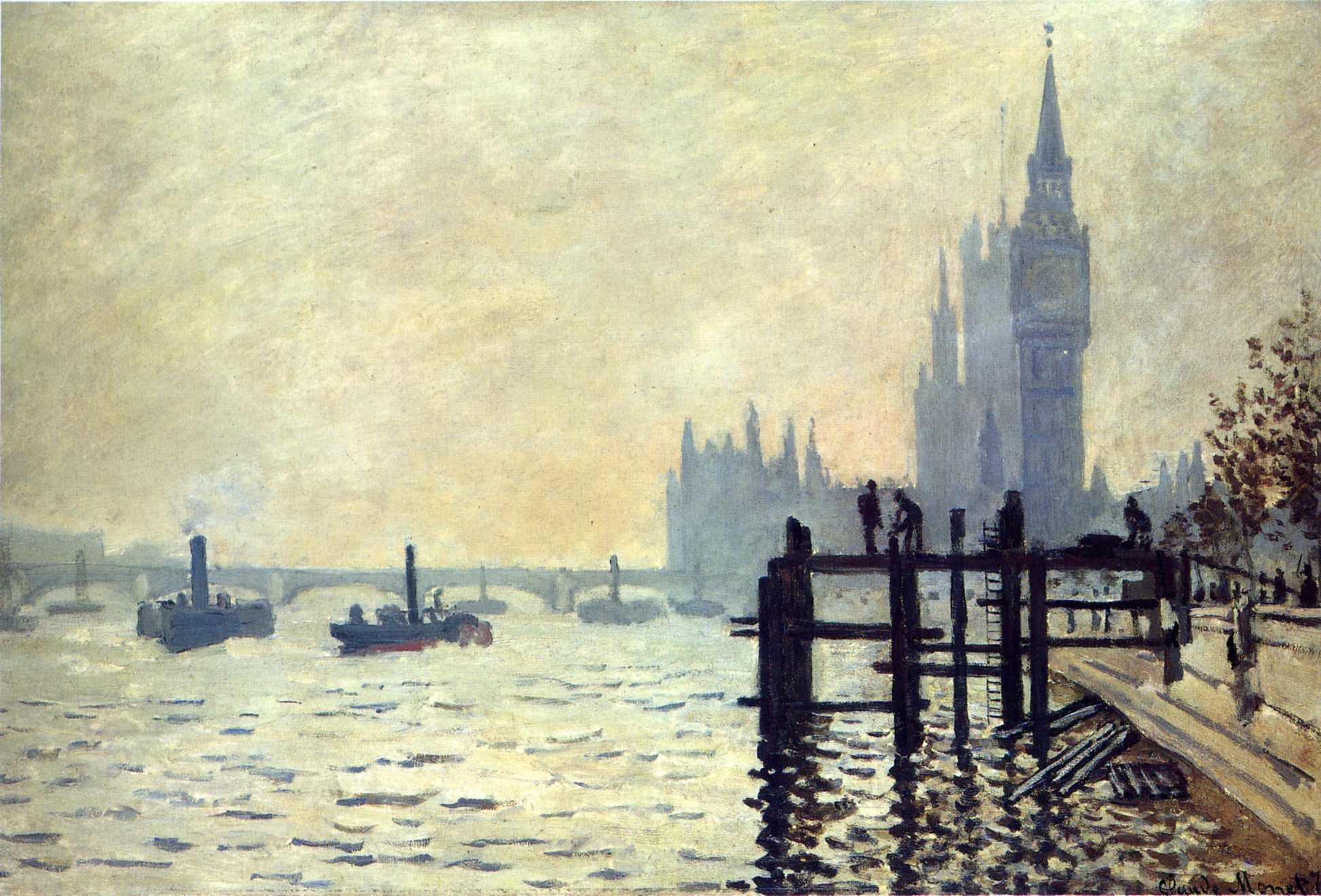 The Thames below Westminster by Claude Monet