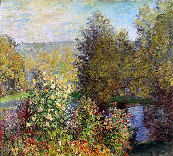 C. Monet 油彩画 1972年 A Corner of the Garden at Montgeron by Claude Monet – Blue Surf Art