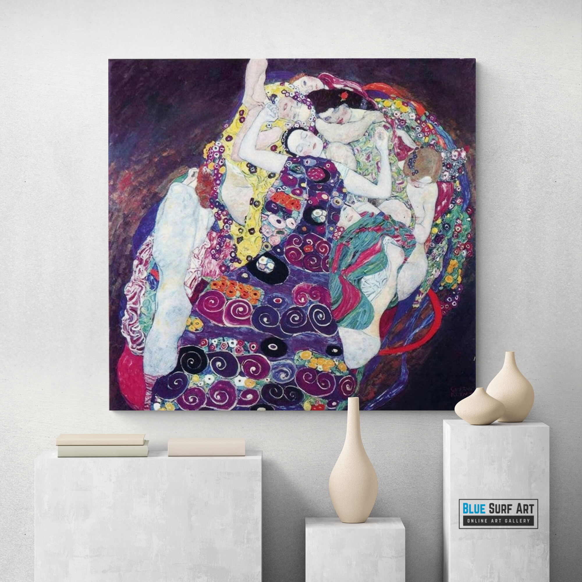 The Virgin by Gustav Klimt, reproduction painting, living room wall art, Klimt wall art