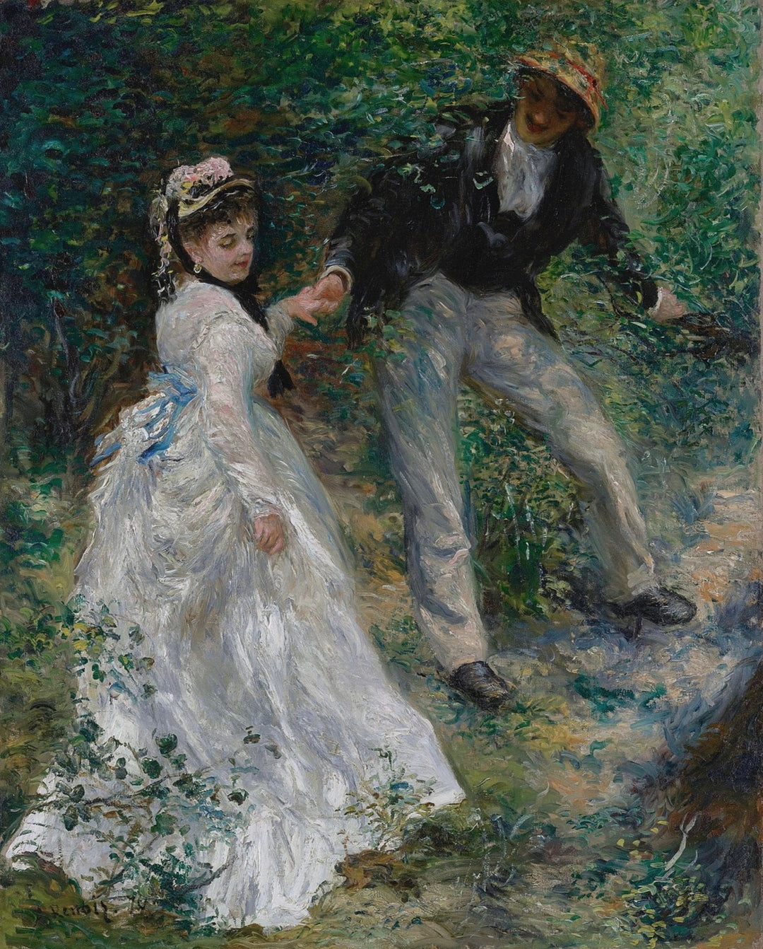 La Promenade by Pierre-Auguste Renoir Reproduction for Sale by Blue Surf Art