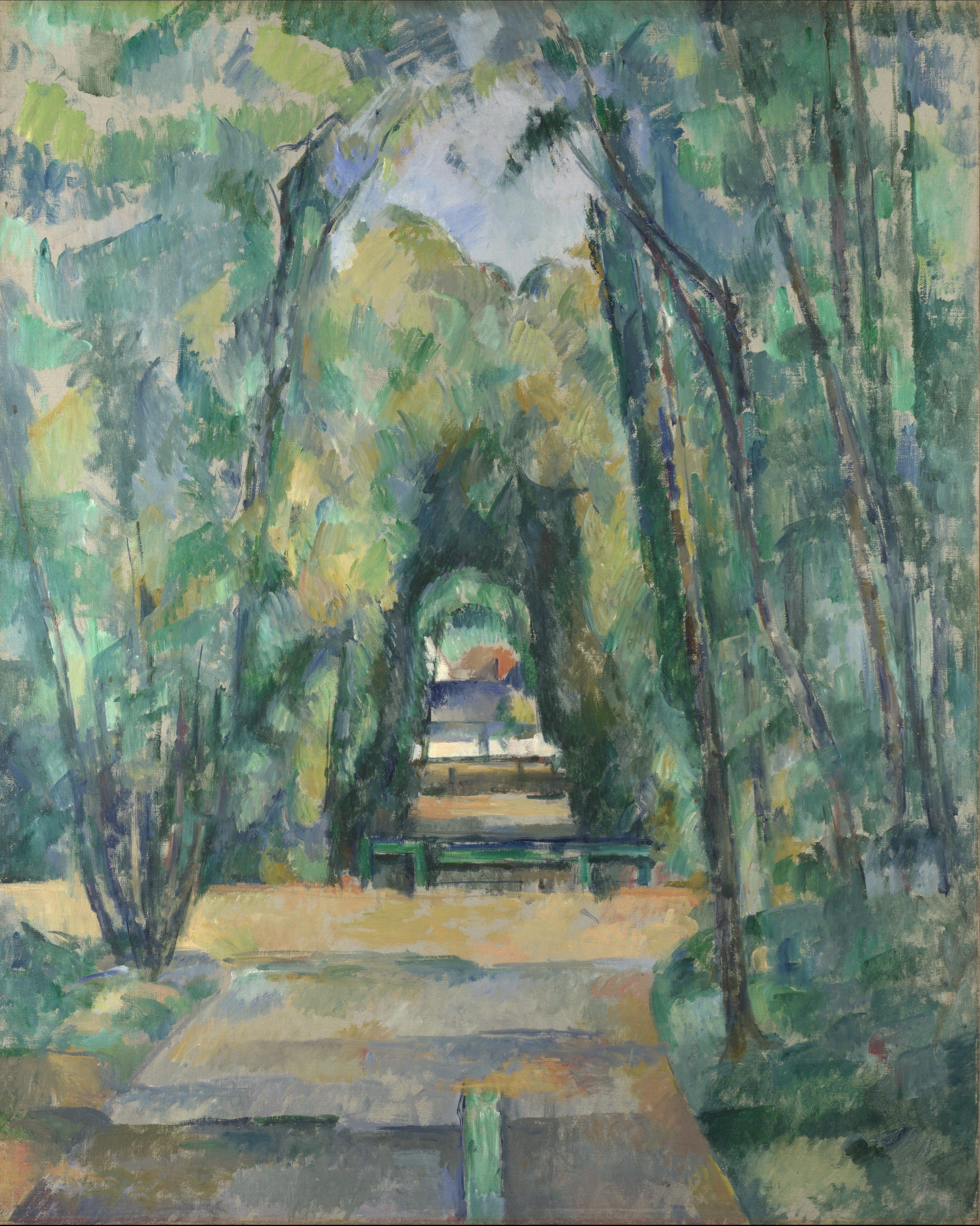 Avenue at Chantilly by Paul Cézanne Reproduction for Sale - Blue Surf Art