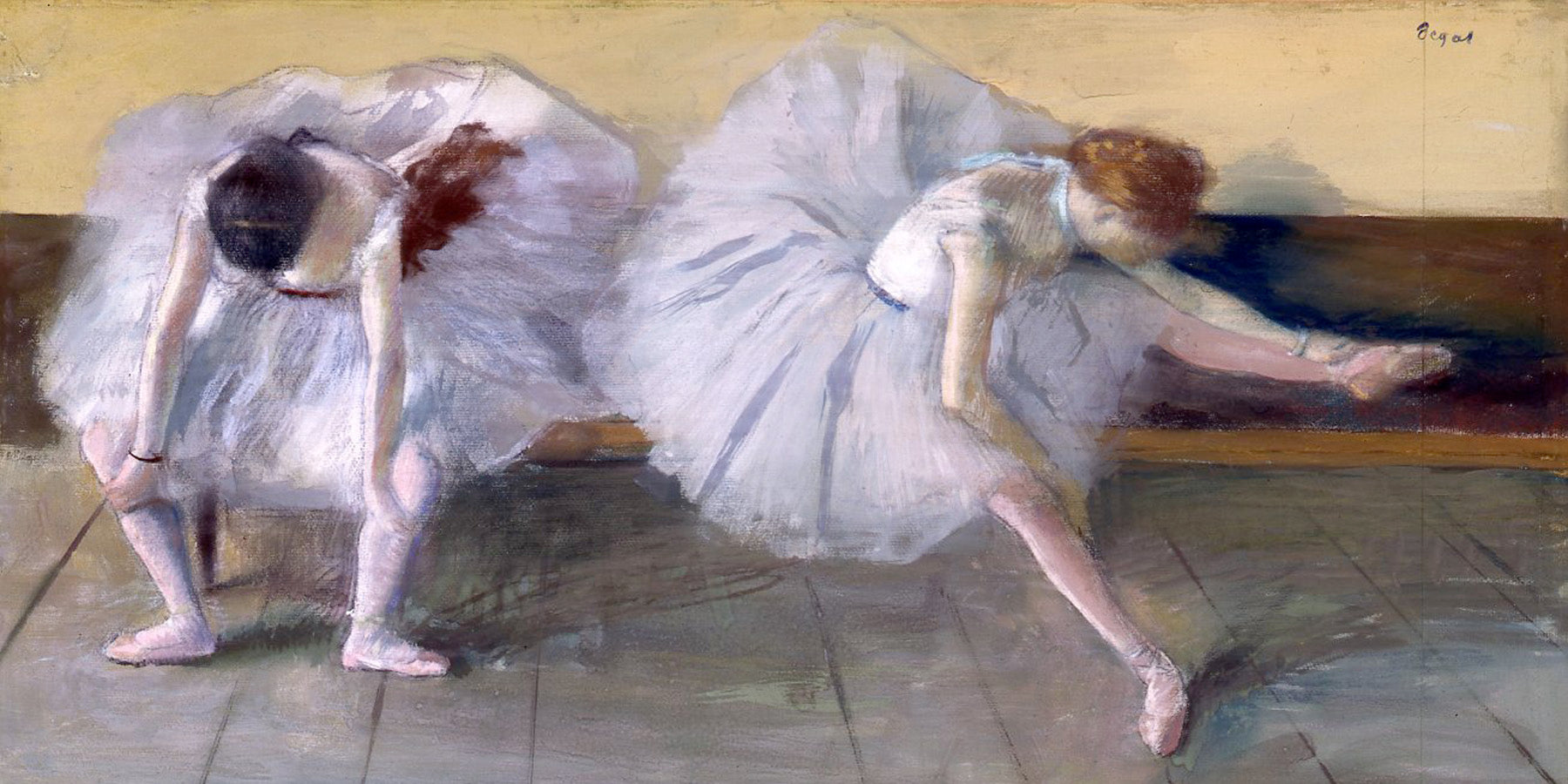 Deux danseuses, 1879 Painting by Edgar Degas Reproduction by Blue Surf Art .com