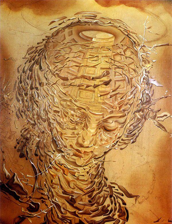 Raphaelesque Head Exploding by Salvador Dalí Reproduction for Sale - Blue Surf Art