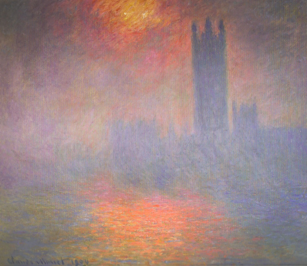 London, the Houses of Parliament, Sunlight Opening in Fog by Claude Monet 