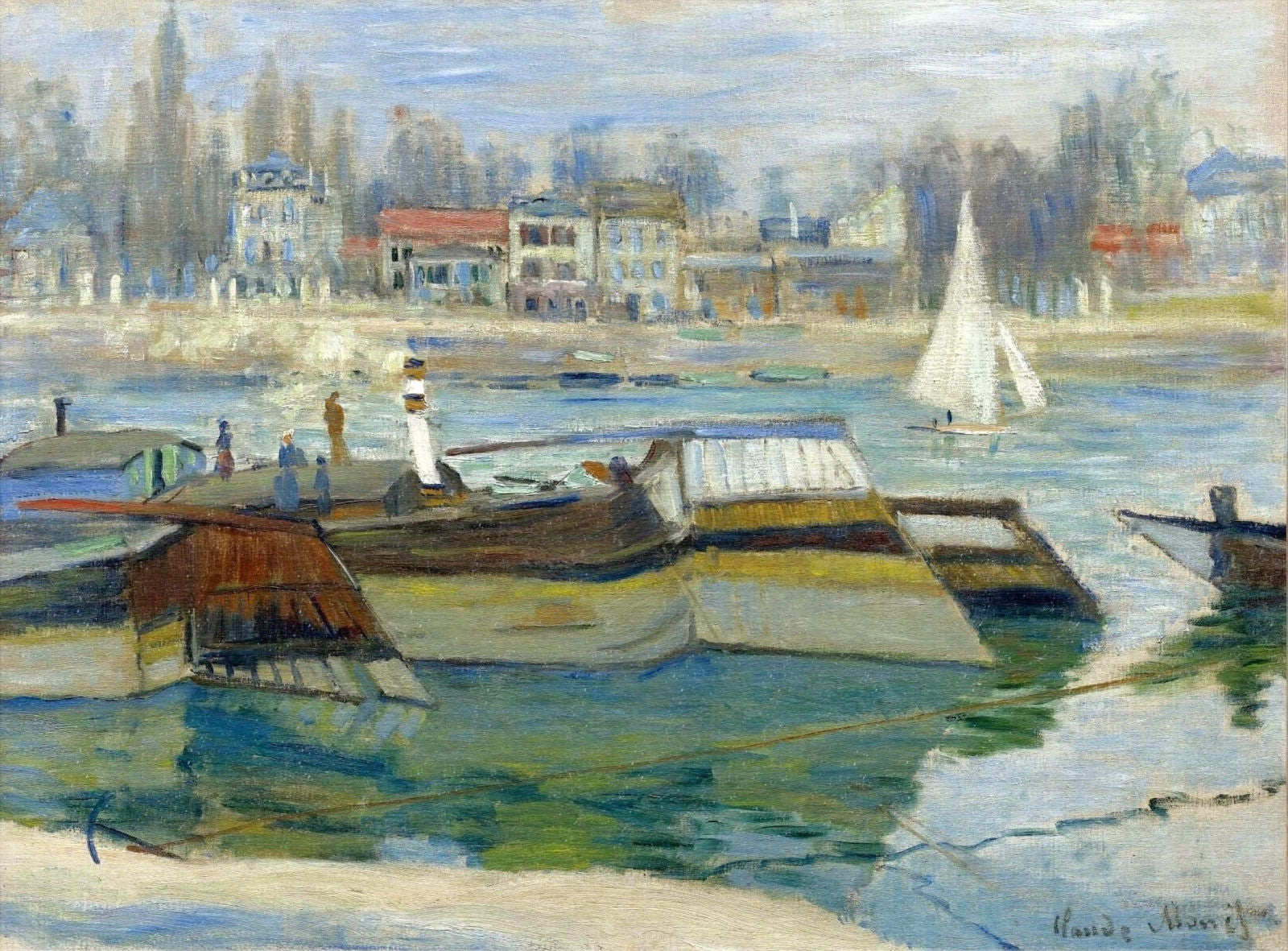 The Seine at Asnieres by Claude Monet