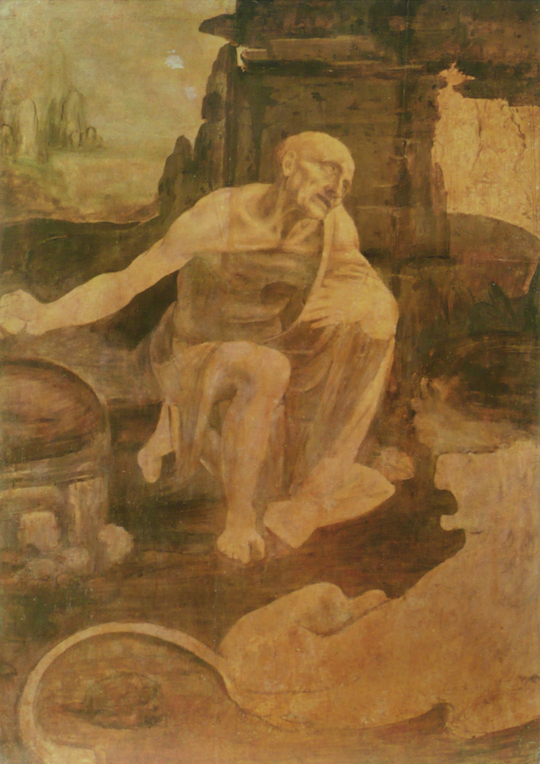 Saint Jerome in the Wilderness by Leonardo da Vinci