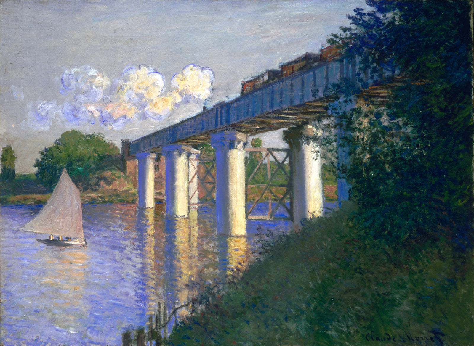 Railway Bridge at Argenteuil by Claude Monet