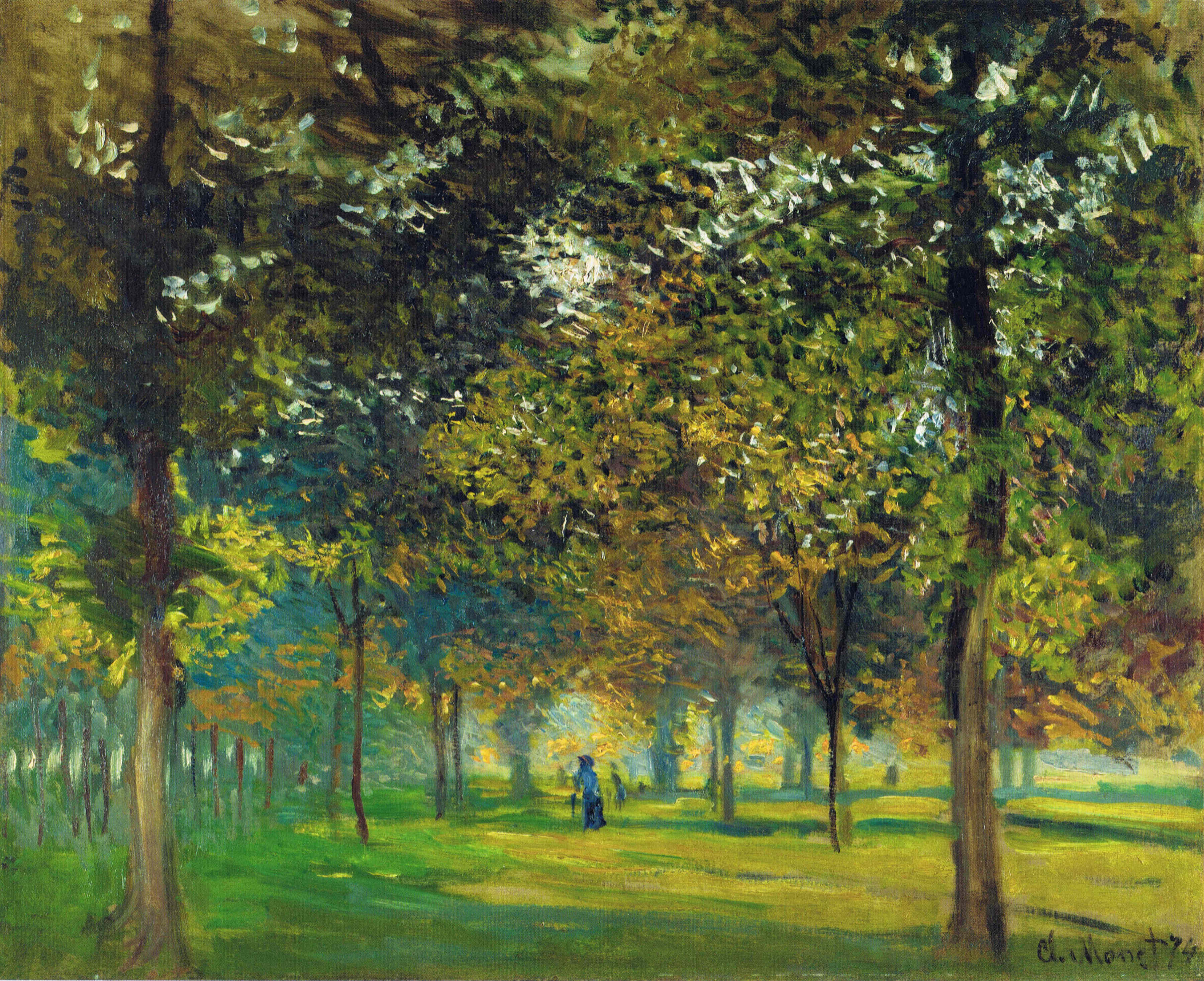 The Allee du Champ de Foire at Argenteuil by Claude Monet. Reproduction oil painting on canvas