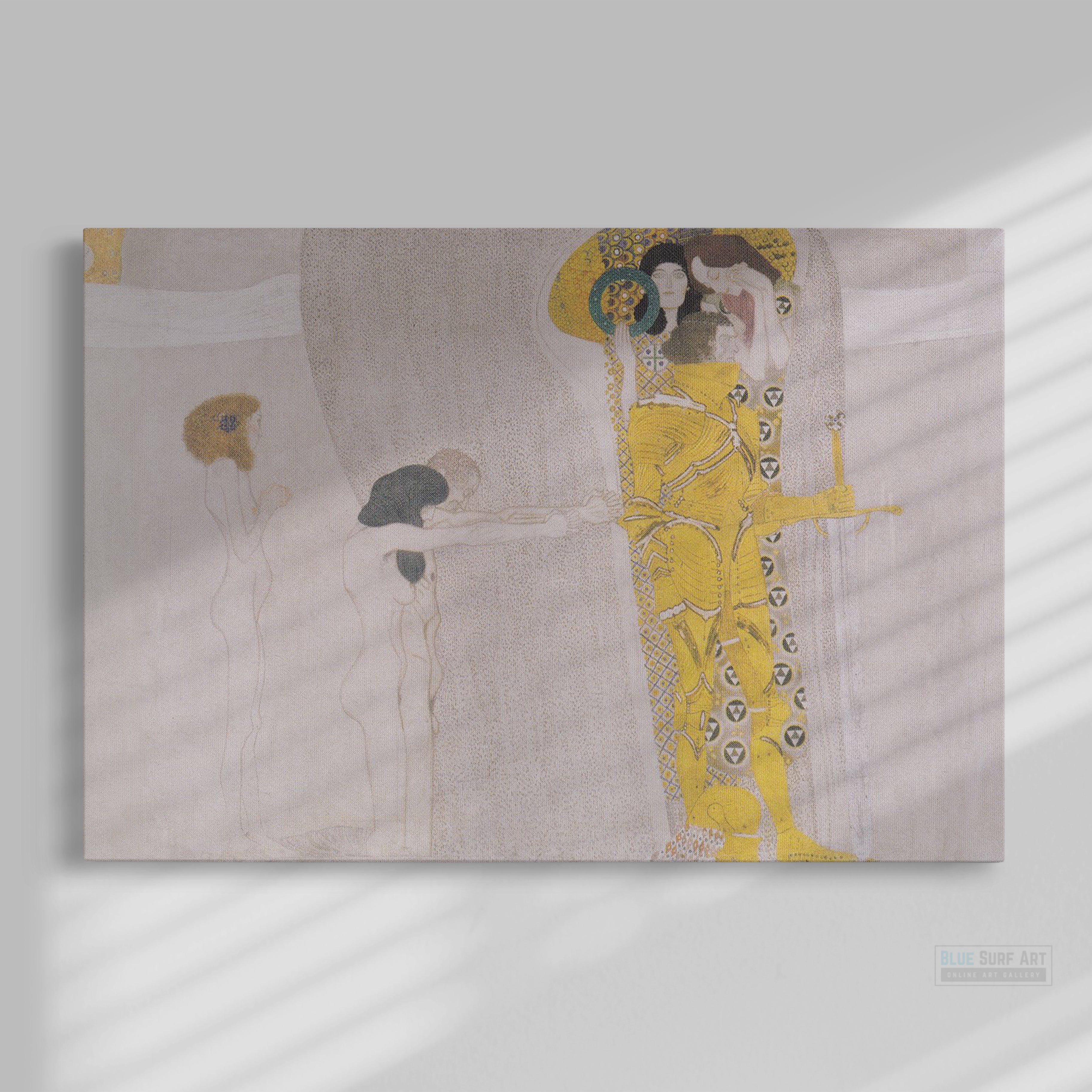 The Beethoven Frieze: The Longing for Happiness. oil painting on canvas by Blue Surf Art