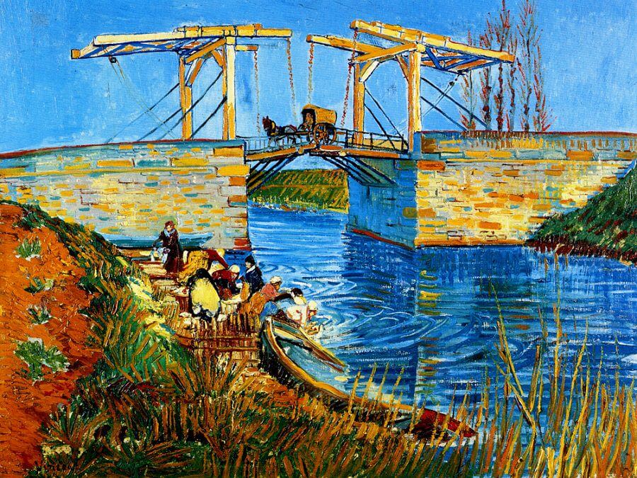 The Langlois Bridge at Arles by Van Gogh Reproduction for Sale - Blue Surf Art