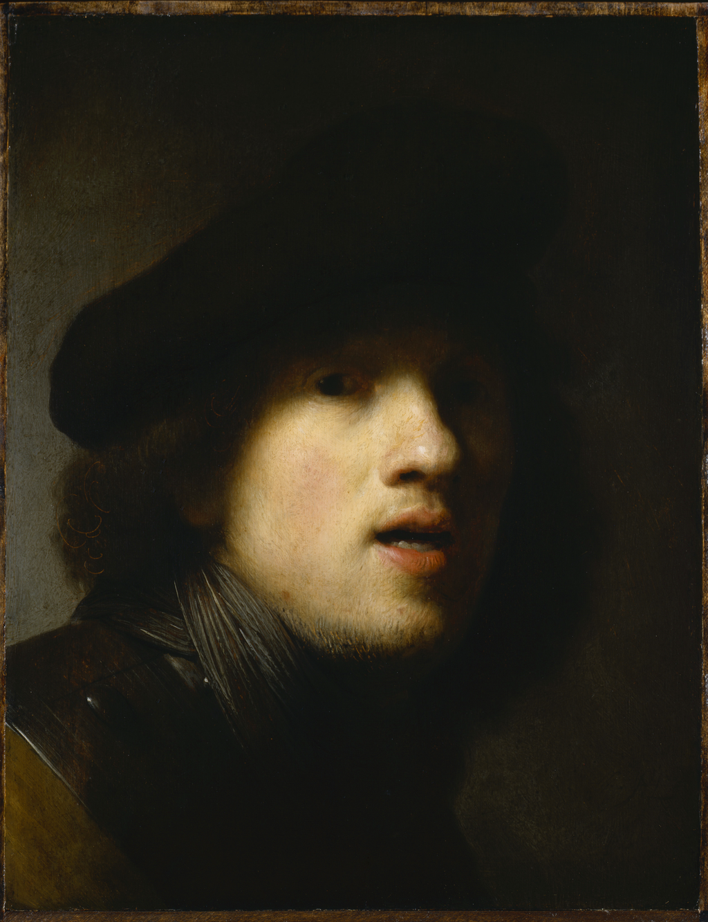 Self portrait Rembrandt Indianapolis Painting by Rembrandt Reproduction for Sale Blue Surf Art