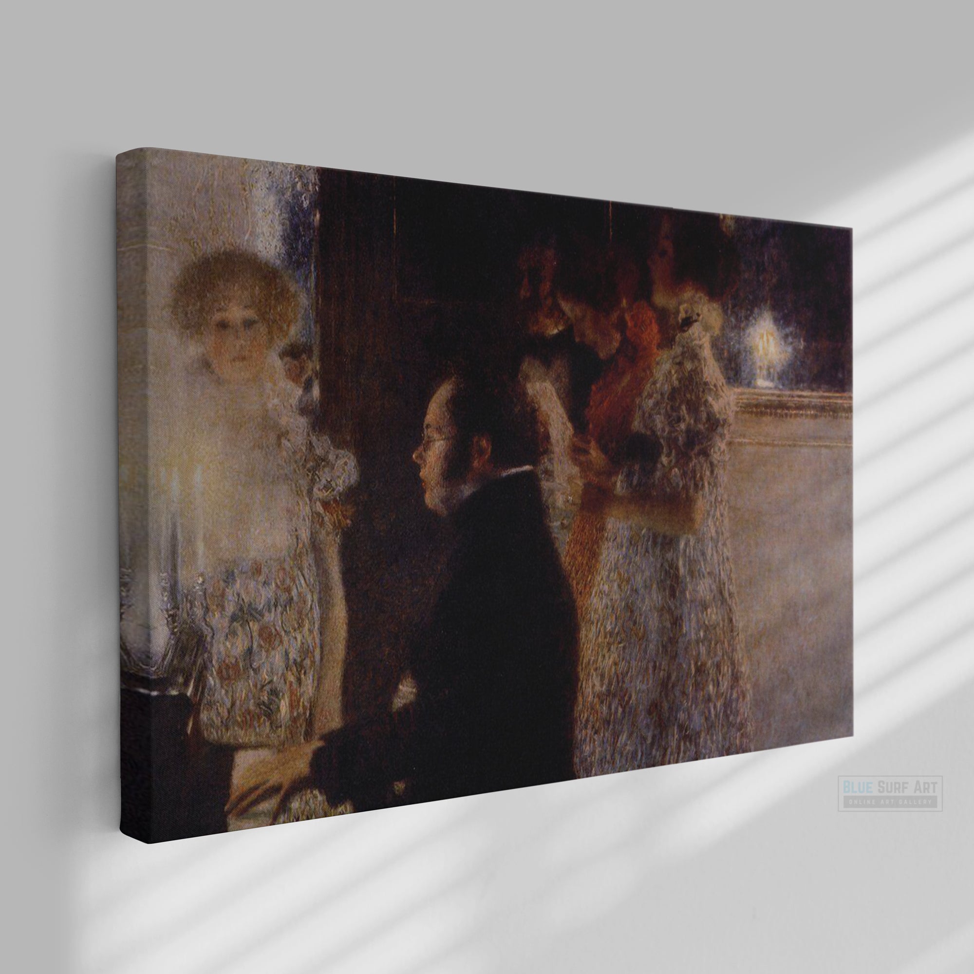 Schubert at the Piano by Gustav Klimt. Reproduction Oil Painting on Canvas. 100% Handmade. High Quality Oil on Canvas. Klimt Artworks